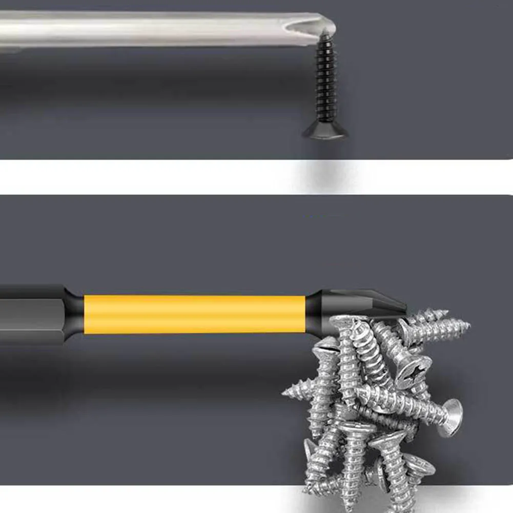 Punte per cacciavite esagonale a percussione a croce 25-150mm testa Batch magnetica forte per trapani elettrici cacciaviti a mano elettricista