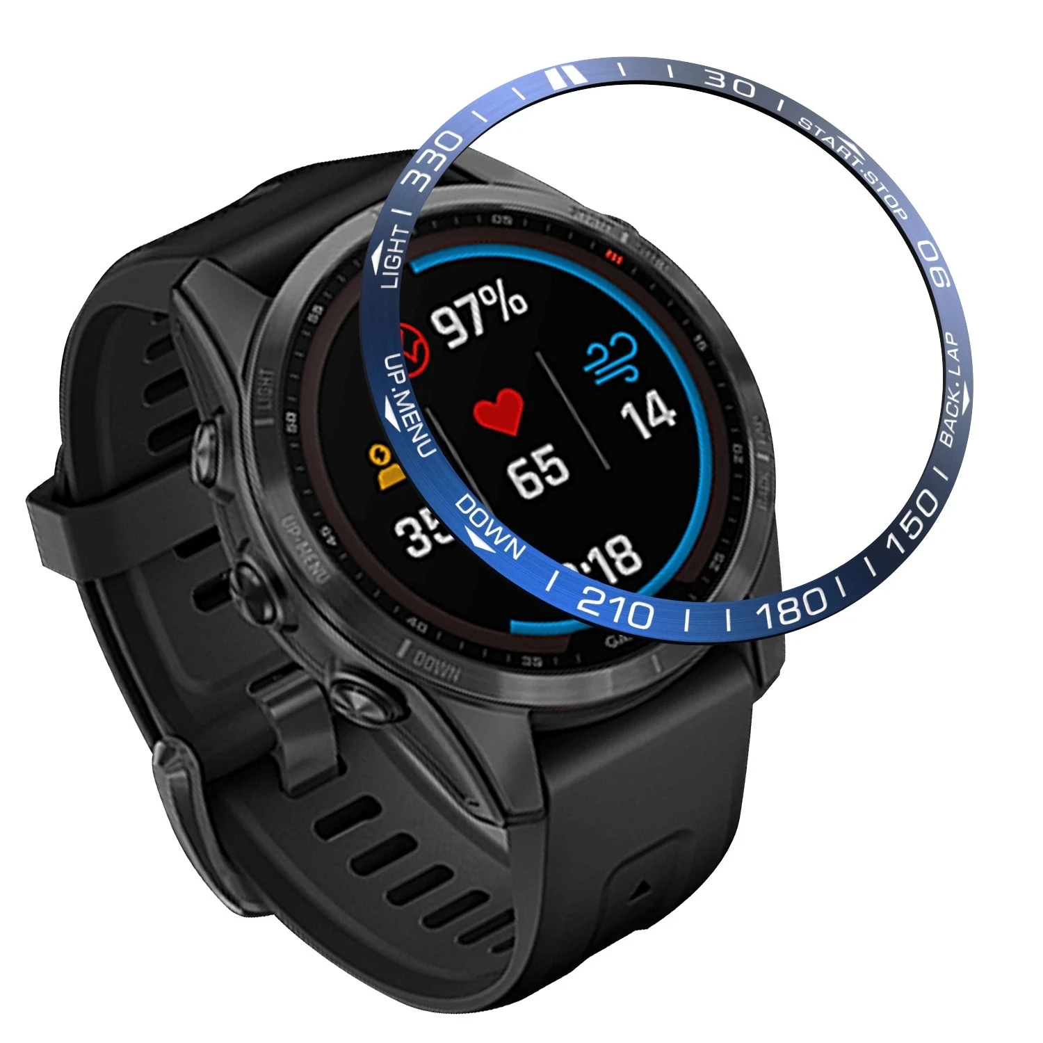 スマートウォッチ用ステンレススチールリングカバー、メタルベゼル、彫刻時間保護ケース、Garmin fenix 7、7x、6、6x pro、5、5xプラス