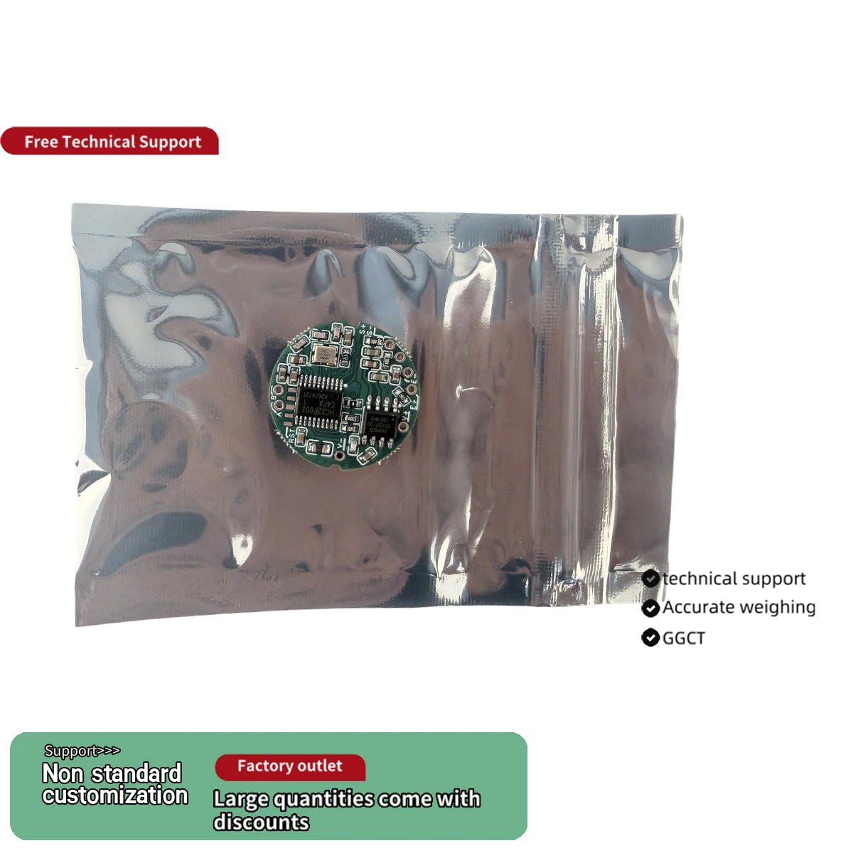 Digitaler 485 Wägezellen-Verstärker PCB Modbus RTU Wägezellen-Transmitter Hochgeschwindigkeits-Sampling-Modul 1280Hz mit kostenloser Software