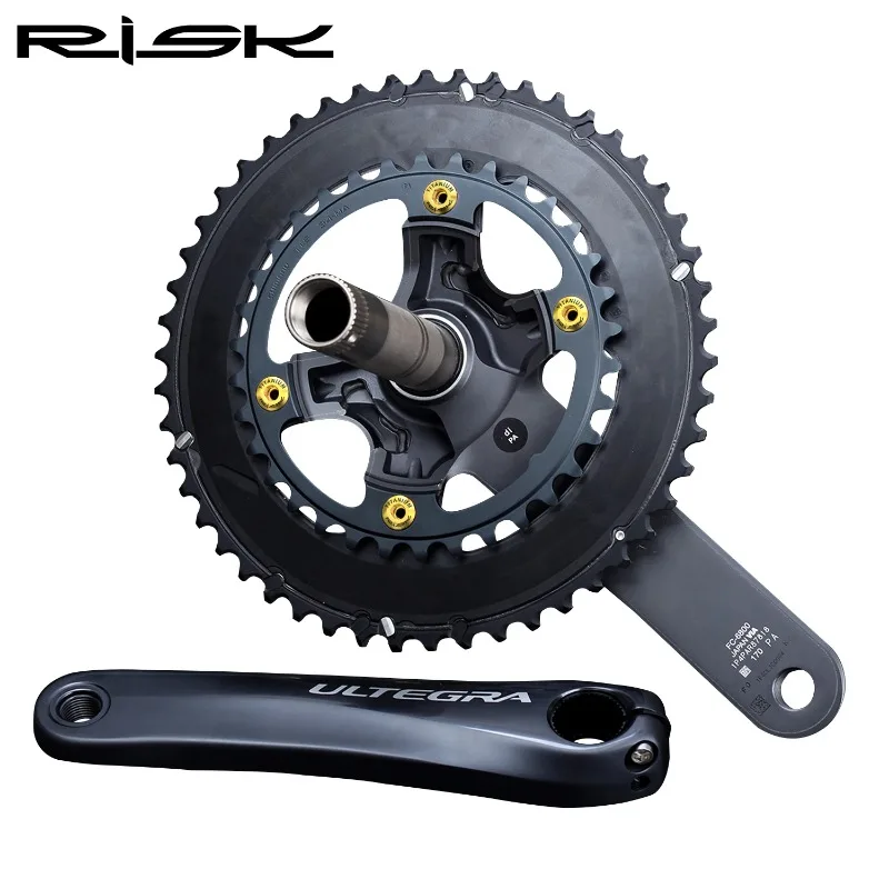 Risiko Titanium Sepeda Chainring Baut Sepeda Jalan Engkol Memperbaiki Sekrup Engkol Rantai Cincin Baut untuk Shimano Ultegra R8000 Sram Engkol