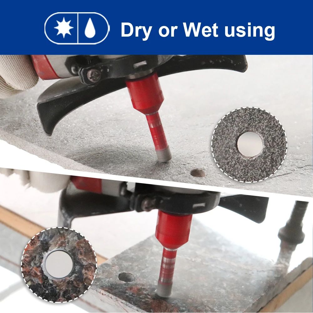 SHDIATOOL 2pcs 6-16mm Diamond Drill Core Bits M14 Drilling Crown Granite Marble Tile Ceramic Hole Saw Diamond Drill Bits Set