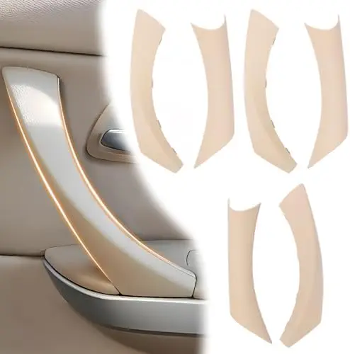 

Комплект из 6 накладок на внутренние ручки дверей для BMW E90/E91/E92/E93 (2004-2011), бежевые