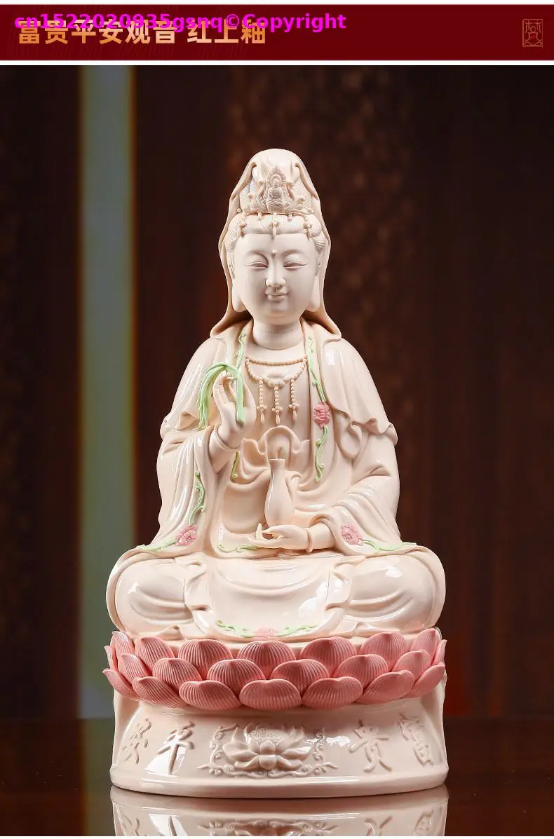30,35cm TOP Fine china PUSA statue ceramic Buddha statue of Bodhisattva Family ancestral hall enshrine Guanyin of the South Sea