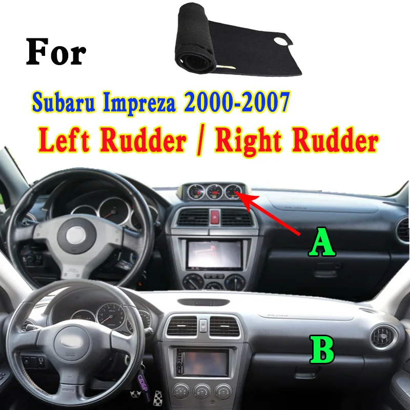 For Subaru UK300 Impreza WRX GD GG9 2000-2007 Dashmat Dashboard Cover Instrument Panel Insulation Sunscreen Protective Pad