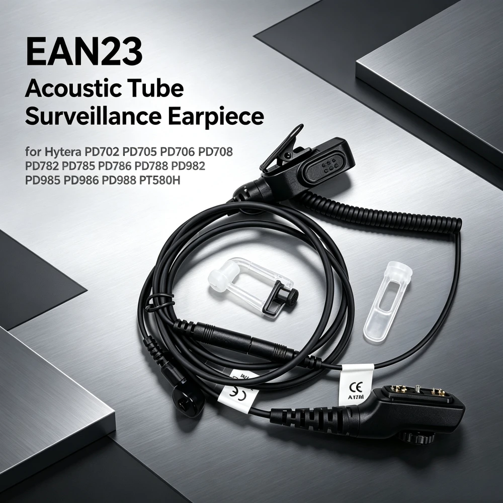 EAN23 split transparent tube earphones suitable for Hytera PD700G PD700S PD780G PD780 PD980 PD700 PT580H walkie talkie