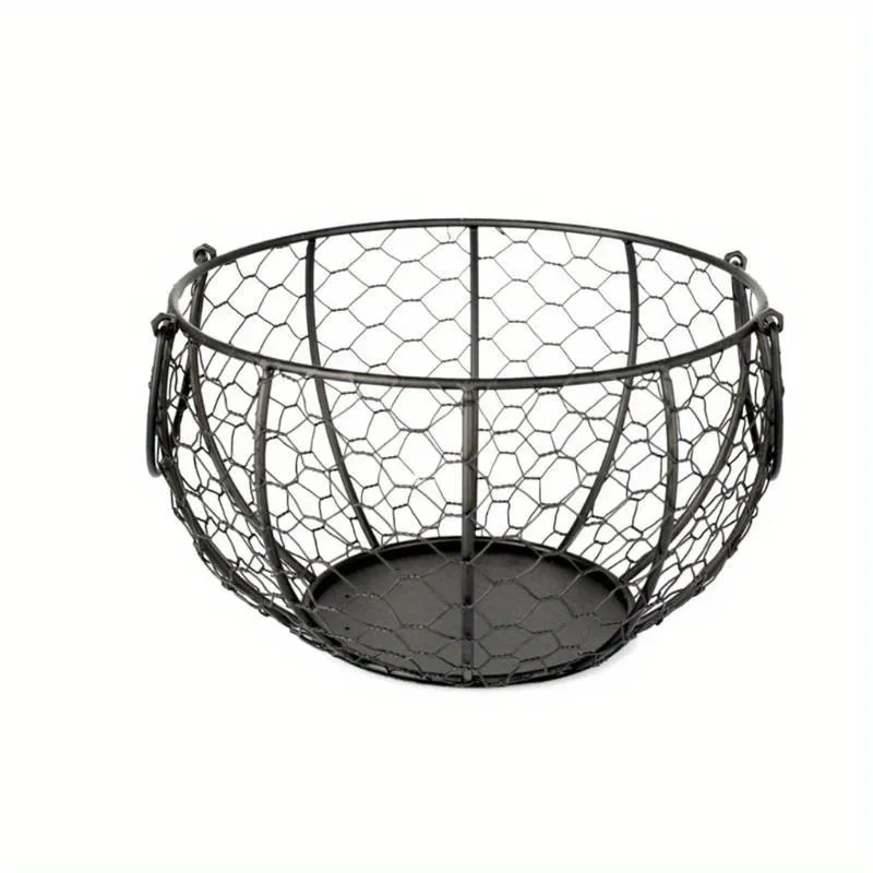 1/2Pc High Quality Kitchen Storage Metal Wire Egg Basket Farm Chicken Cover Egg Holder Organizer Storage Basket