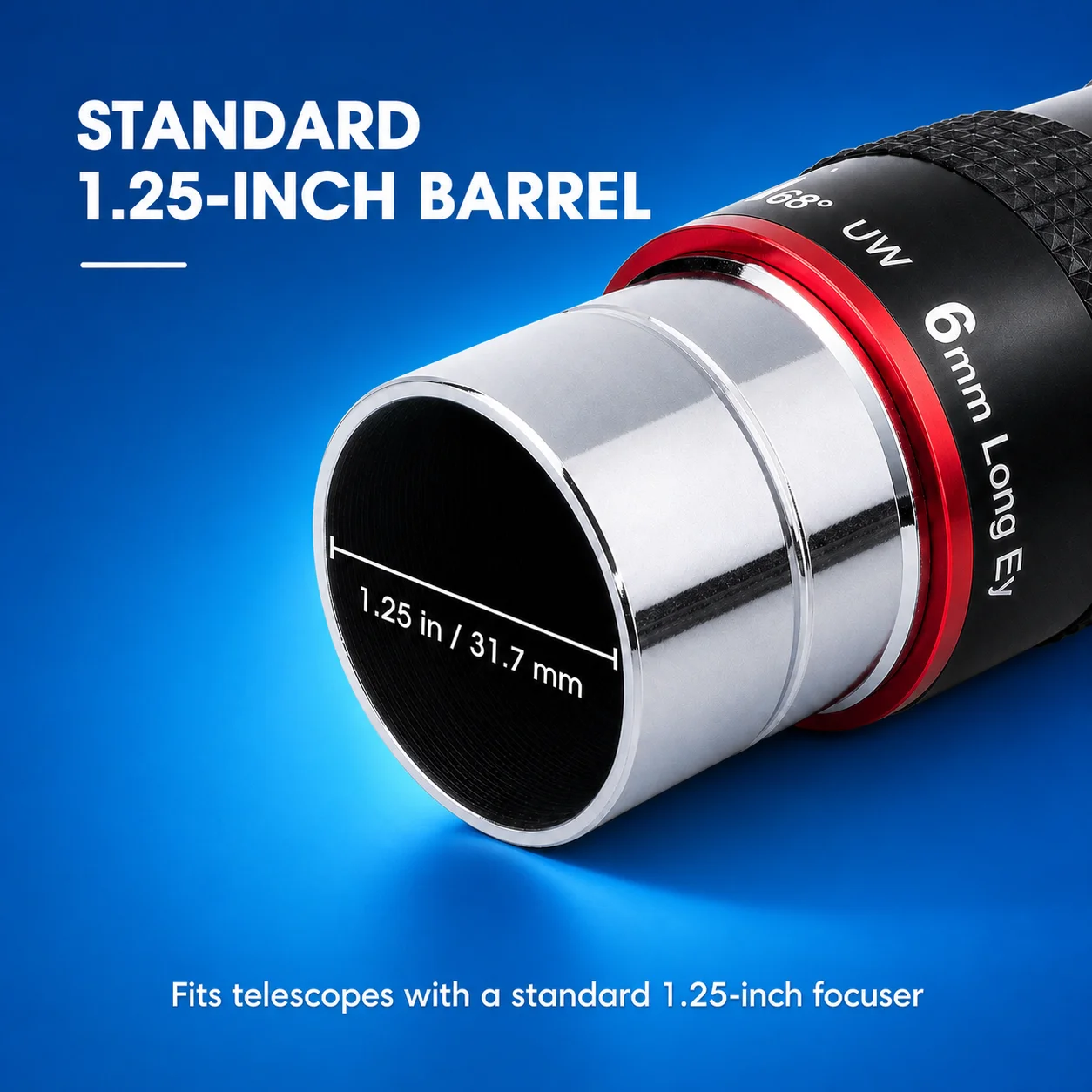 68-Grad-Ultraweitwinkel-Teleskopokular 6mm 15mm Planetenobjektiv für astronomische Teleskope und Monokular-Zubehör – Detail 8