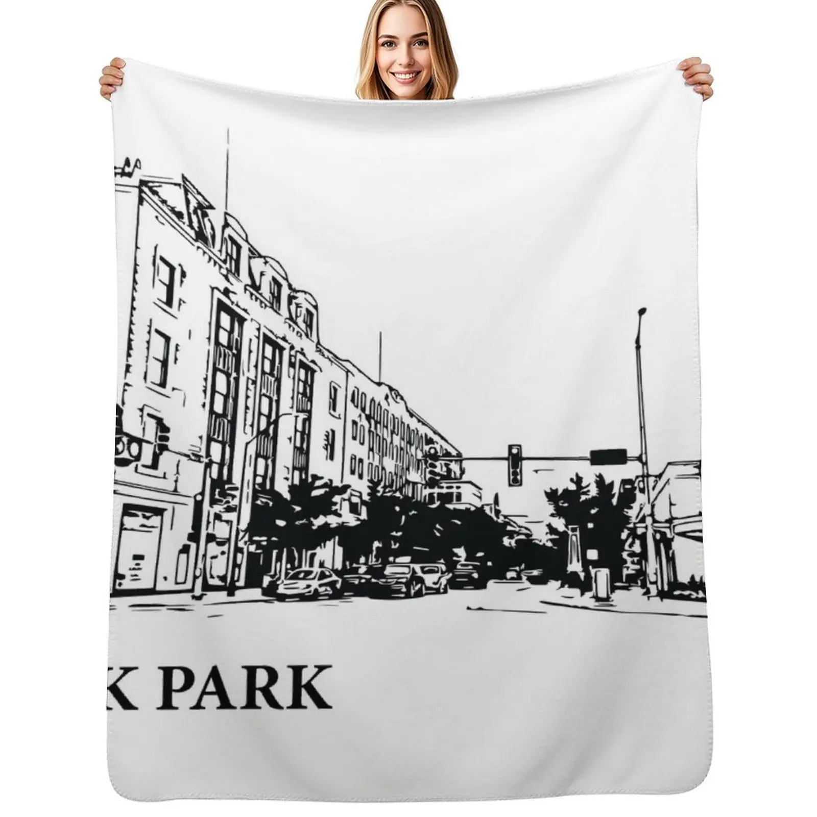 Oak Park Illinois Throw Blanket Long Lasting Soft Plush Blanket for Daily Use