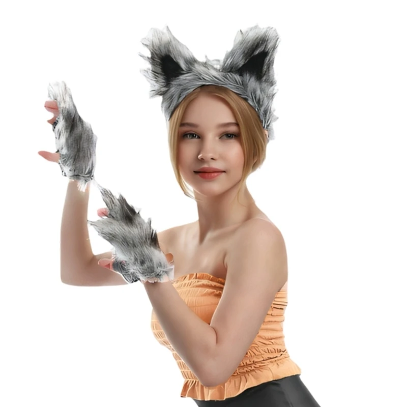 conjunto-bandana-e-luva-tecido-poliester-pelucia-acessorio-cosplay-orelha-animal-inverno-para
