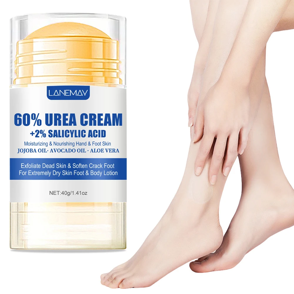 Cracked Foot Cream 60% Urea Ultra-hydrating Aloe Vera For Softening Dry Cracked Feet Gentle Exfoliation Daily Foot Care Cream