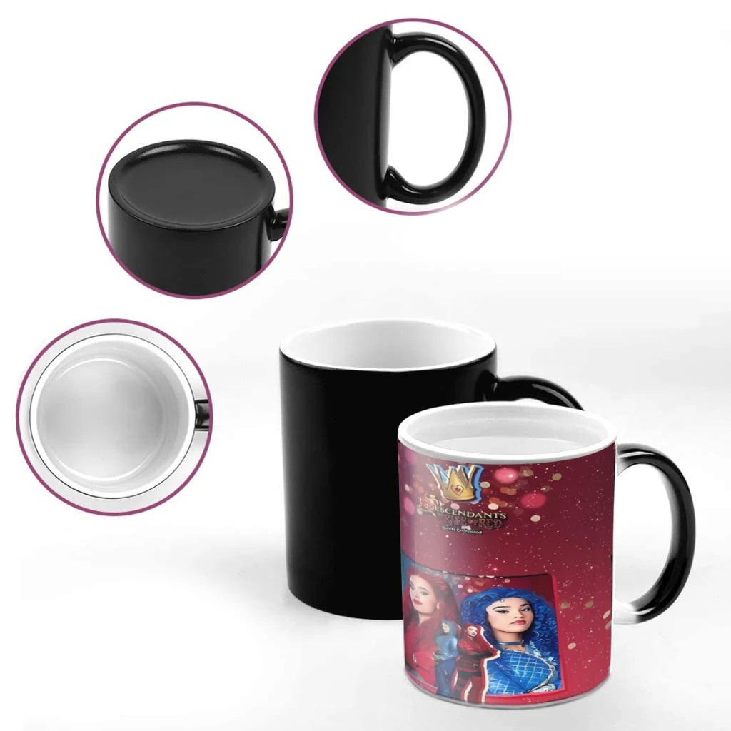 Descendants 4 The Rise Of Red Kylie Cantrall and Malia Baker (Red and Chloe) Ceramics Coffee Mugs Thermal Color-changing Gifts