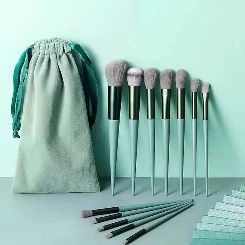 8/13PcsMakeup Brush Set Fluffy Professiona Cosmetic Foundation Powder Eyeshadow Kabuki Blending Make Up Brush Beauty Tool Makeup