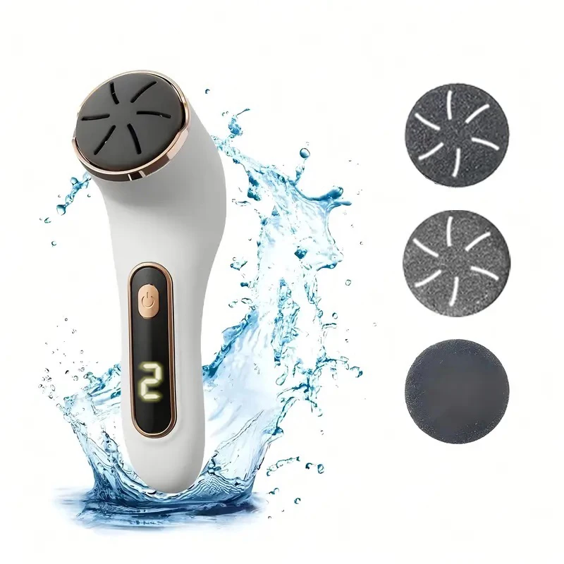 Rechargeable Electric Foot Polishing Machine, with Interchangeable Heads, Portable and Easy to Use,