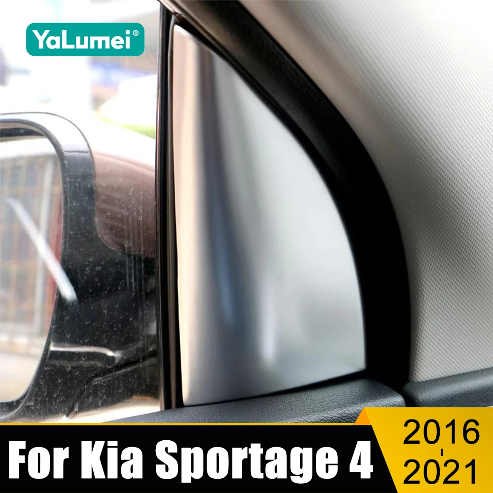 

Kia Sportage 4 QL 2016 2017 2018 2019 2020 2021 Car Front Door Window Inner Triangle A Colum Cover Trim Stickers Accessories