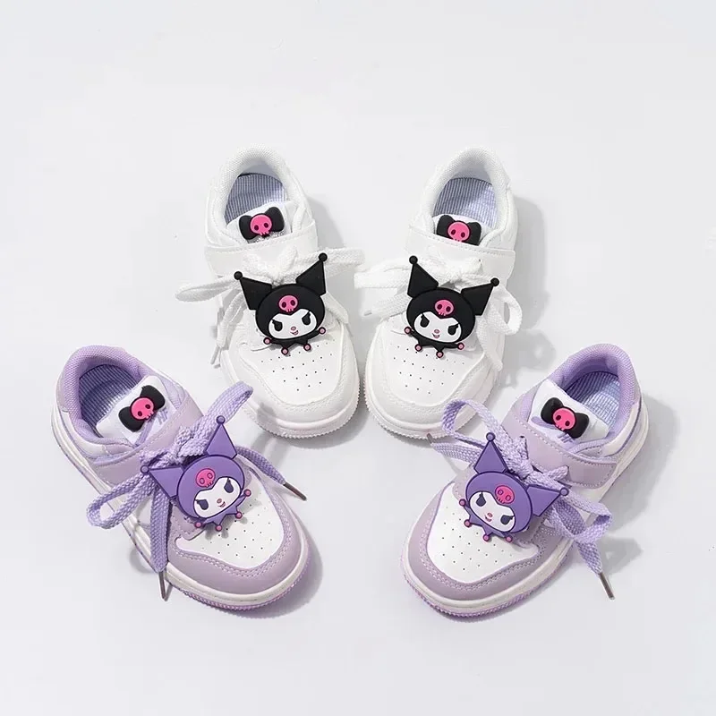 

Новые осенние детские кроссовки Sanrio Hello Kitty для девочек, спортивная обувь на платформе, детская повседневная обувь с мультяшным принтом Kuromi