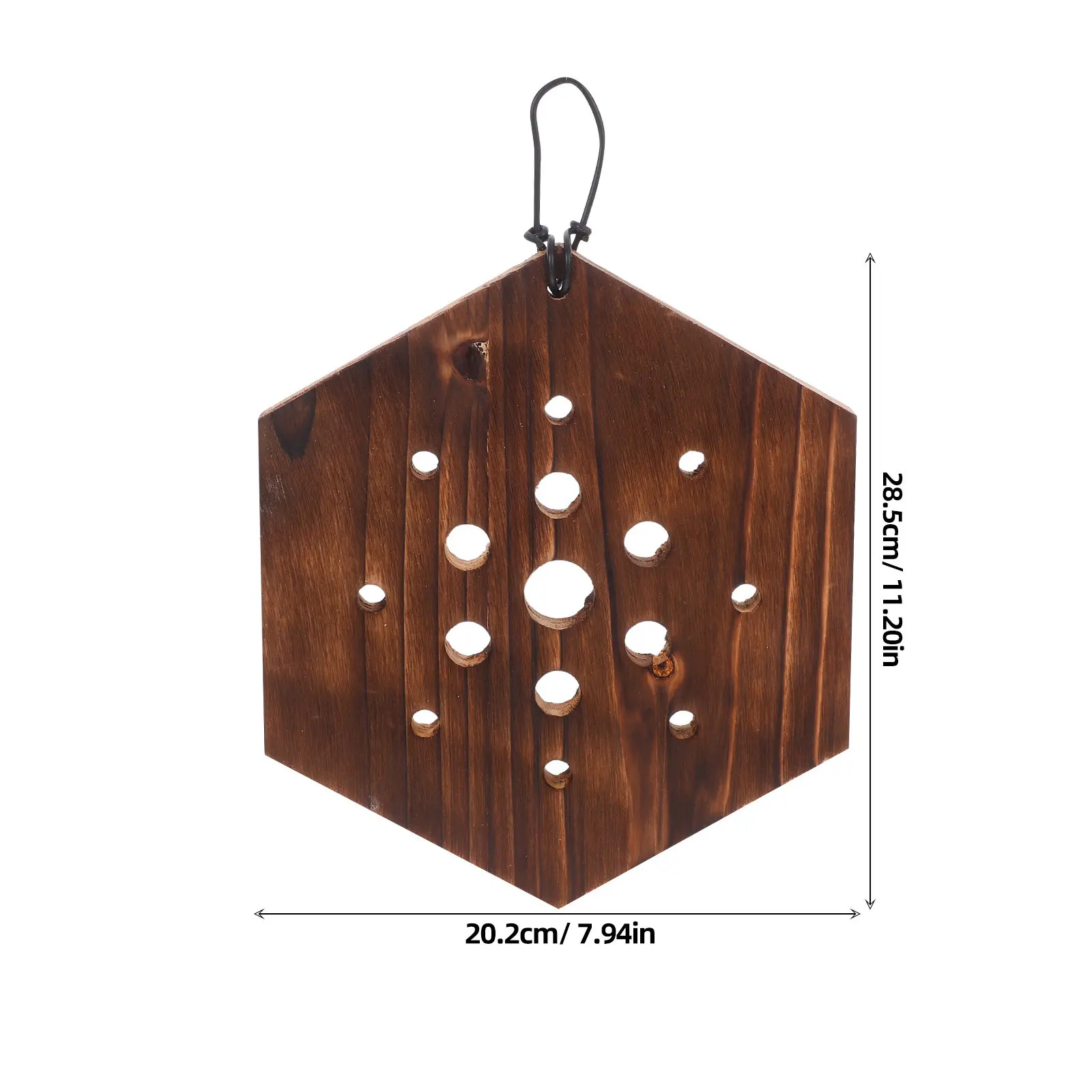 Wooden Hexagon Staghorn Fern Mount Rustic Vertical Planting Board Wall Mounted Fern Mount Air Plant Holder Vertical Garden