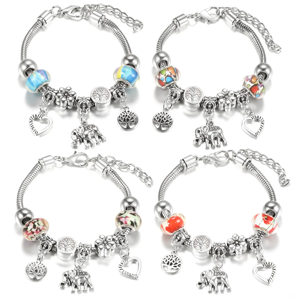 Pulsera de moda de Glamour para mujer, brazalete de cuentas con hebilla de langosta de Metal, cadena de serpiente, 6 colores, regalo romántico de verano