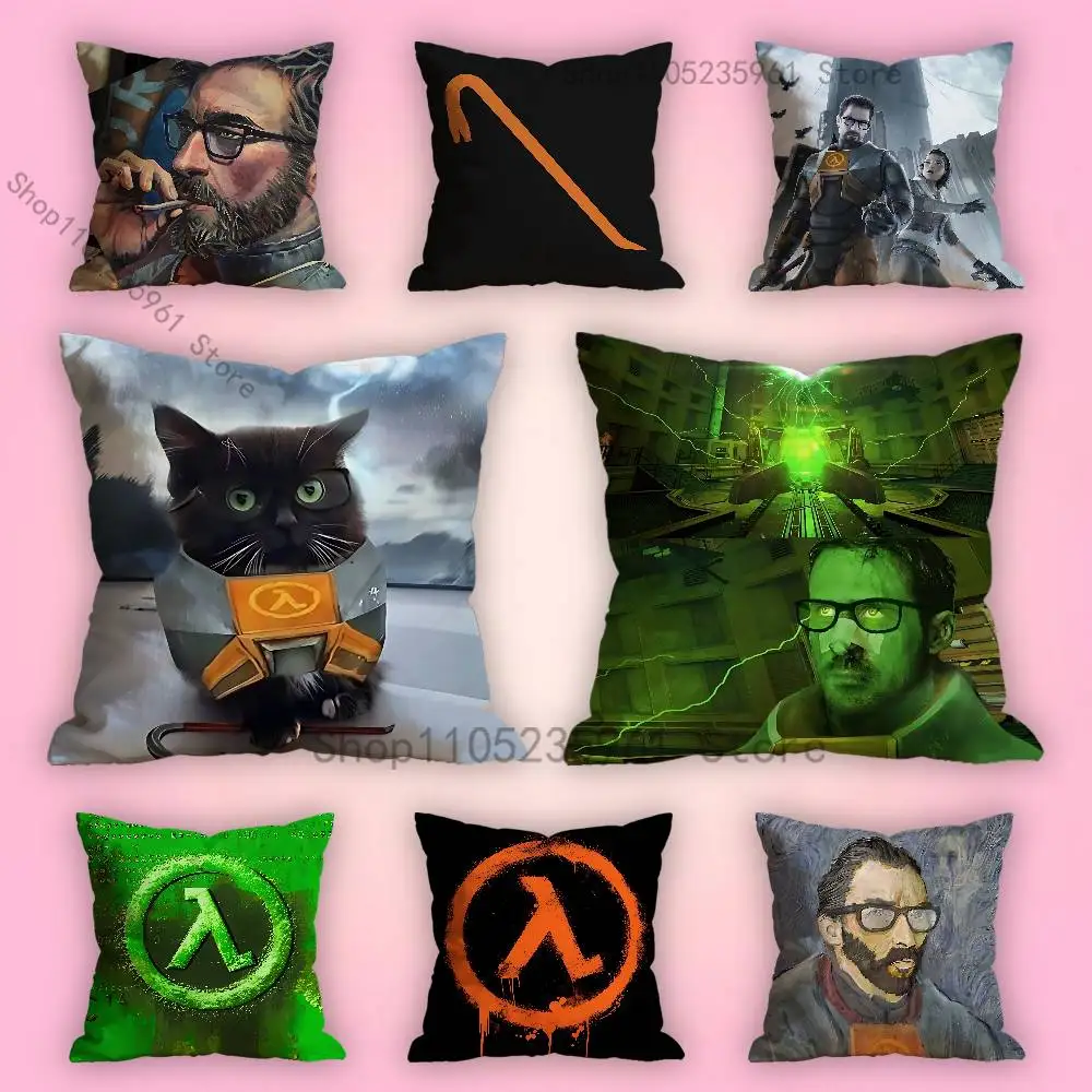 

H-Half-L-Life 2 Pillowcase for Sofa Room Office Decor Printing Protector Cushion Cover Valentine gift Custom