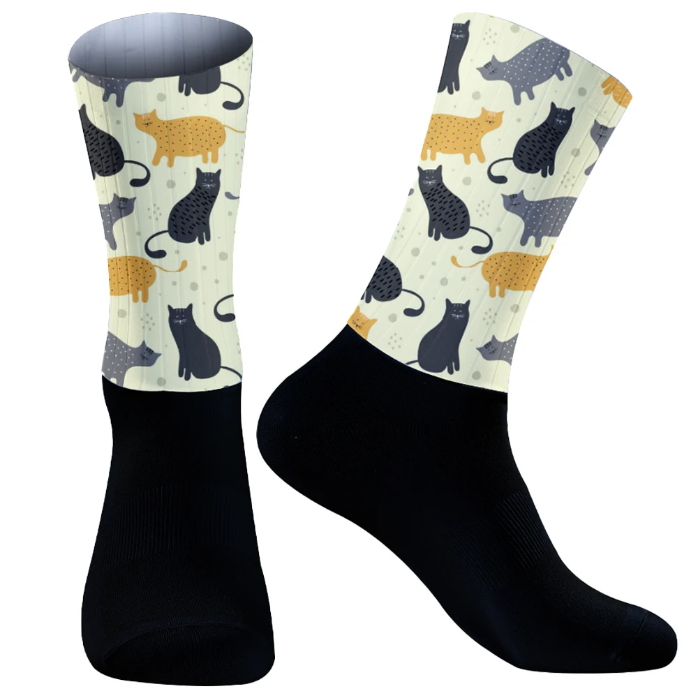 Chaussettes de sport d'animaux confortables pour le cyclisme, chaussettes de vélo de montagne, chaussettes de vélo de route, chaussettes de course