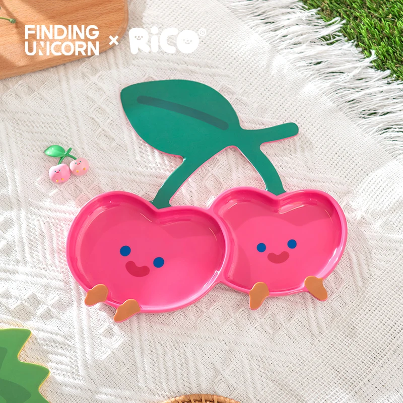 FINDING UNICORN RICO FRUIT SERIES MULTIFUNCTION SPECIAL-SHAPED PLATE BLIND BOX CUTE PLATE MULTIFUNCTIONAL STORAGE PLATE