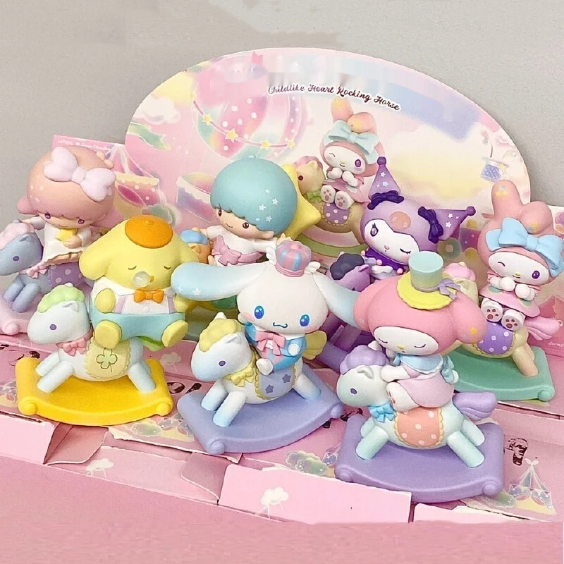 

Childlike Trojan Series Blind Box Kuromi Cinnamoroll Pachacco Desktop Ornament Handmade Toy Doll Happy Birthday Chosen Character