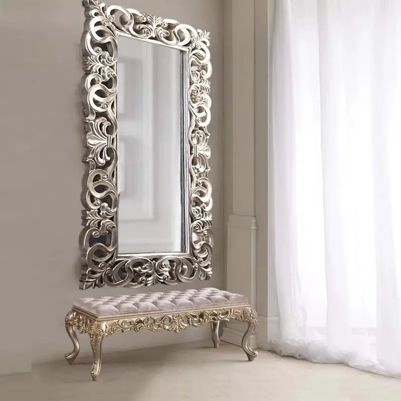 Full Body Mirrors Wall Decor Gold Home Mirror Square Wall Mirrors Clear Living Room Luxury Design Makeup Mirror Design Long