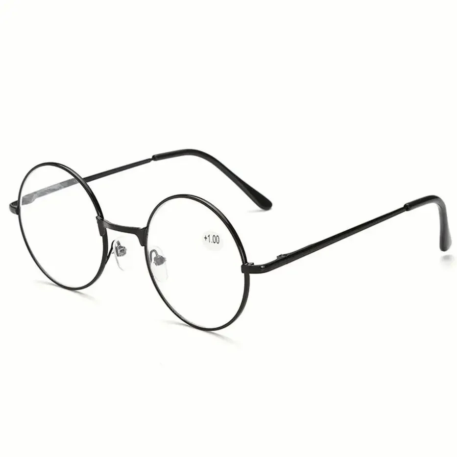 New Reading Glasses Metal Round Frame Vintage Men Women Presbyopia Eyeglasses Unisex Eyewear Optical Spectacles Male Goggle