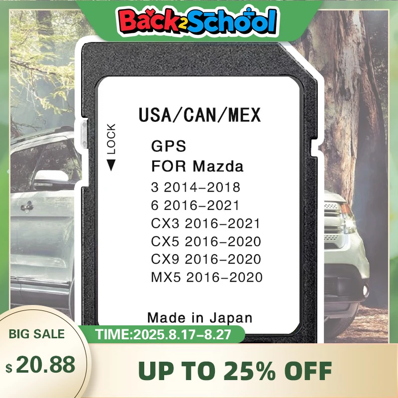 

Newest Update Maps Version Navigation SD GPS Card North America for Mazda 3 6 CX3 5 9 MX5 Free Shipping
