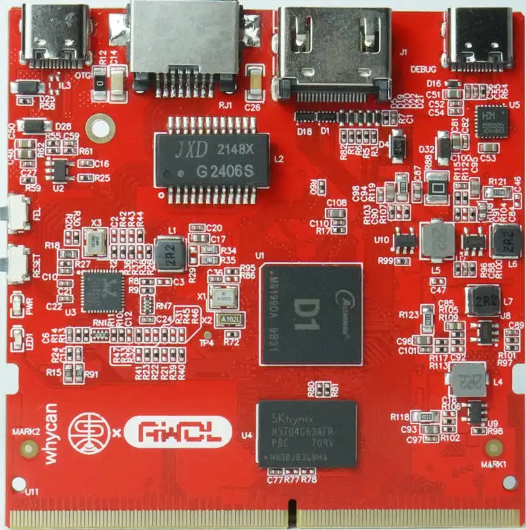 DongshanNezhaSTU RISCV64 Allwinner D1-H Board Nezha 512MBDDR HDMI Gbit Network