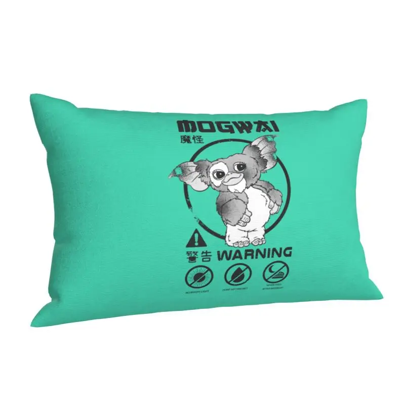 Custom Gremlinse Mogwai Rules Pillow Covers Gizmo 80s Movie Monster Sci Fi Cushions Cover for Bed Sofa Rectangle Pillowcase