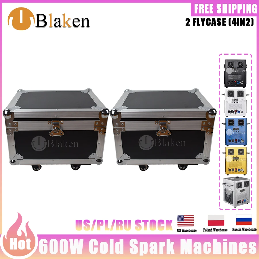 0 Tax 2Pcs Flight Case For 600W Cold Spark Machine 600w Sparkler Wedding 600W Fireworks Cold Spark Machine Firework Ti Powder In