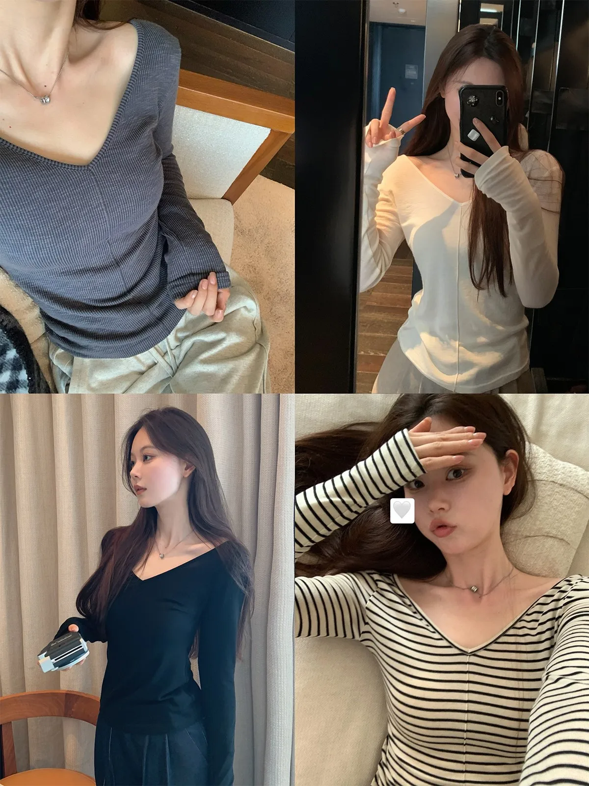 

Футболка Seeyouiceland Oxygen Girl Series Bone T-shirt, повседневная, с V-образным вырезом, из смесовой шерсти, для женщин, осенний сезон, модная