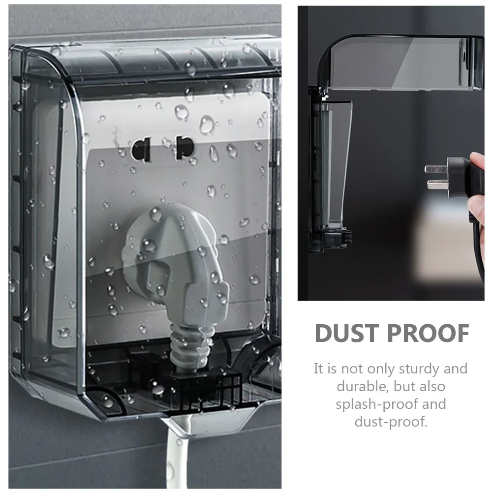 Splash-Proof Waterproof Socket Cover Premium Pc Material Durable Practical Protector Wall Outlet Case Socket Cover