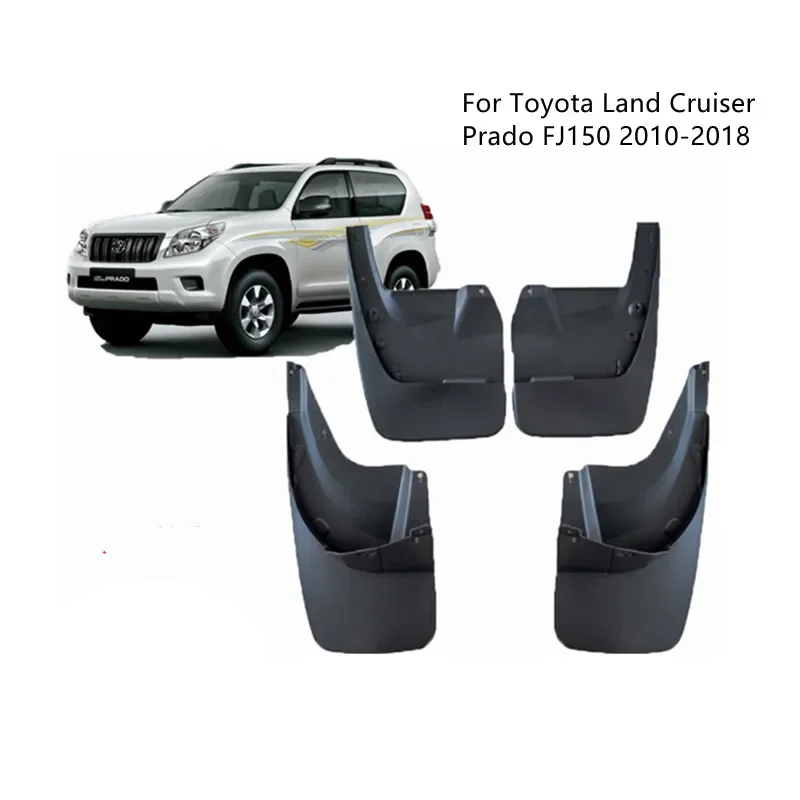 Body Parts 4Pcs Mudguards Car Fenders For Toyota Land Cruiser Prado FJ150 2010-2018 Strong Mudflaps Mud Flaps Splash Guards