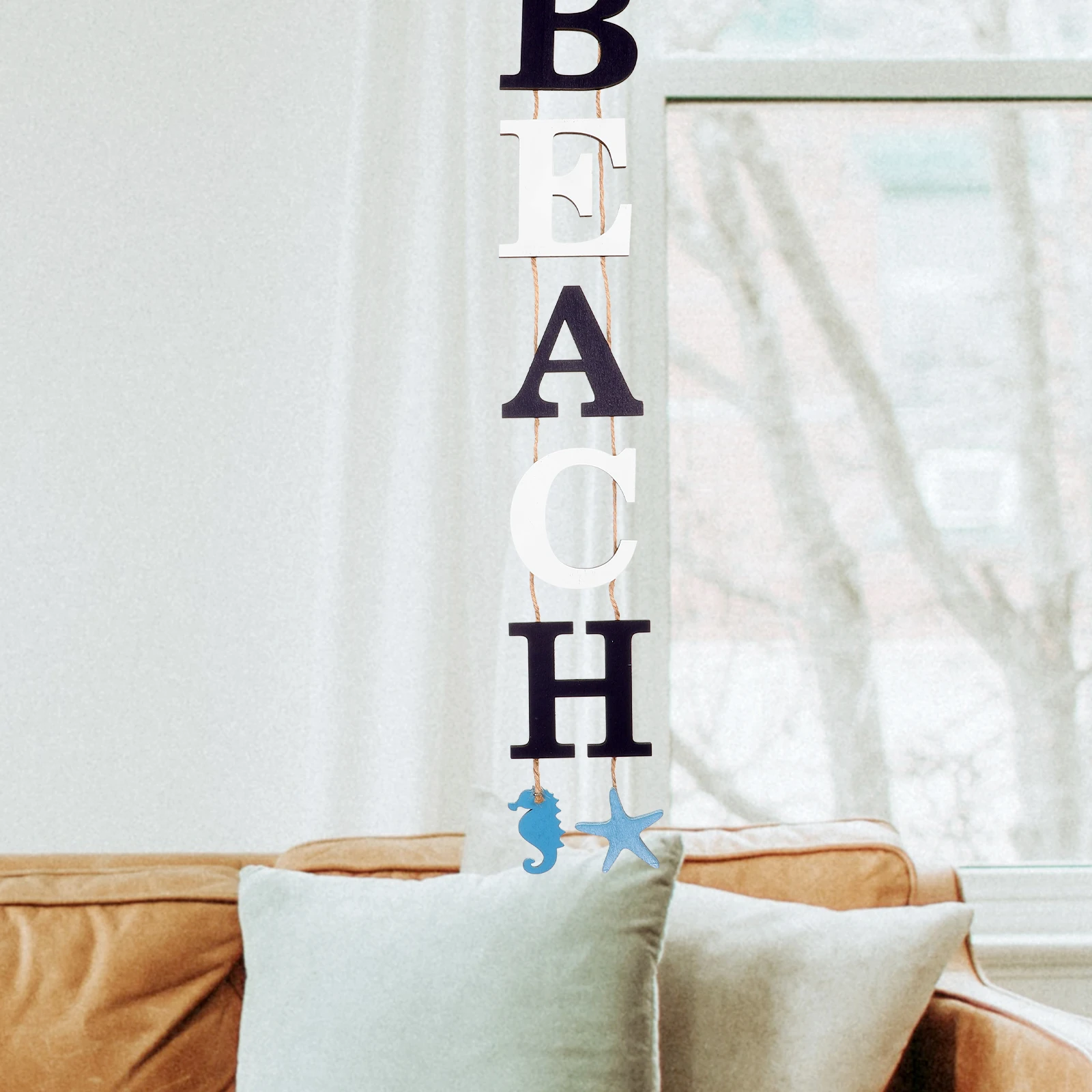 

Wooden Beach Plaque Rustic Summer Wall Hanging Sign Front Door Decoration Beach Theme Home Decor Sign Craft Hanging Ornament