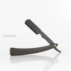 Men Stainless Steel Straight Razor Set Chicken Wing Wood Handle Barber Manual Folding Shaving Knife Beard Shaver With 10 Blades