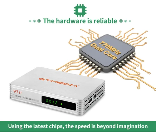 Imagen 2 del producto Receptor de señal de tierra GTMEDIA V7 TT, caja de TV de señal Full HD DVB-T/T2/DVB-C 1080P con decodificador USB WIFI compatible con H.265 HEVC 10bit F