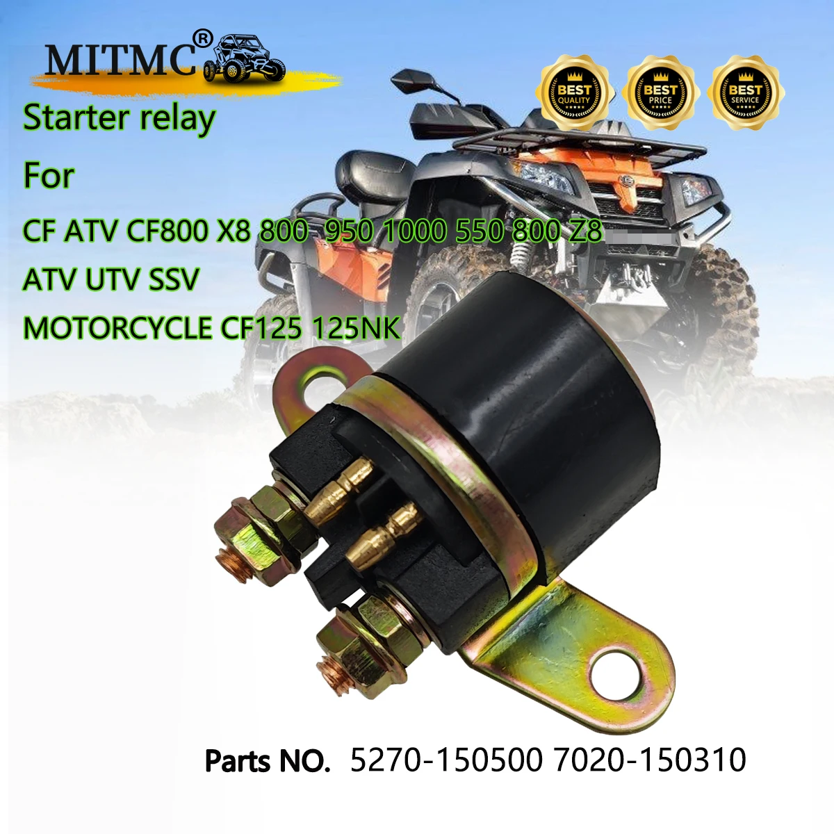 Przekaźnik rozrusznika dla CF ATV CF800 X8 800 motocykl CF125 125NK SSV ZForce 950 1000 550 800 Z8 5270-150500 7020-150310