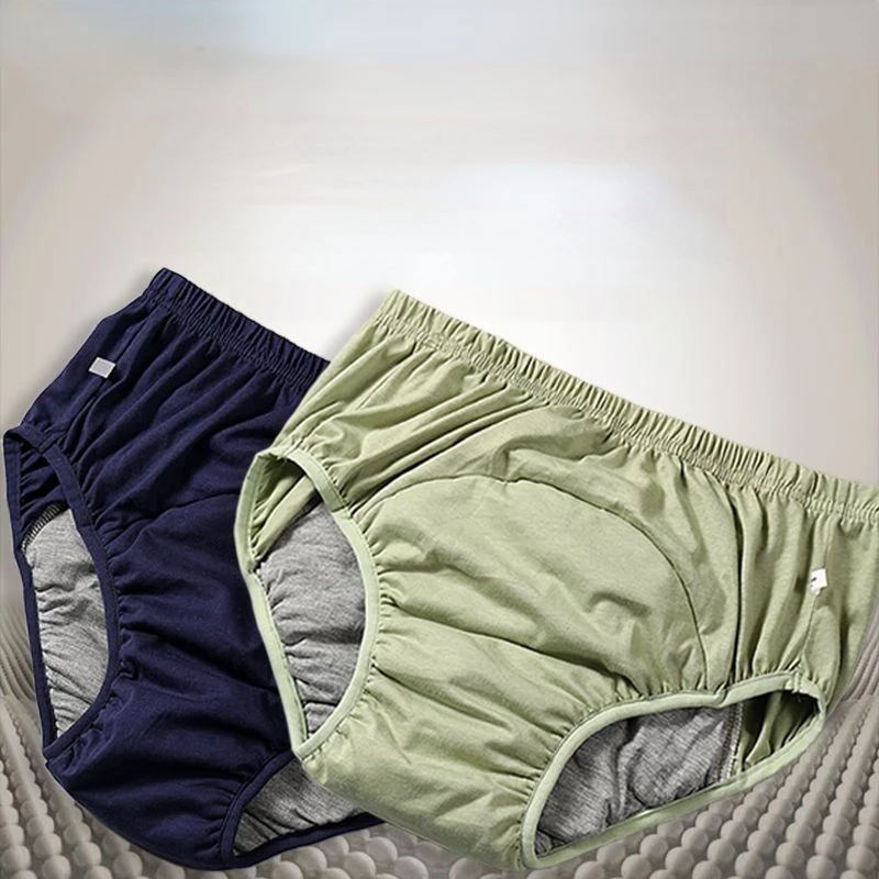 Anti-Bacteria Man Woman Incontinence Underwear Water Absorb Lingerie with Pilch Urine Pad Old People After Operation Care Briefs