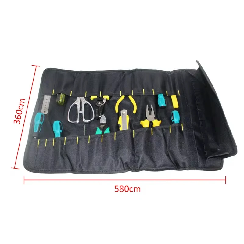 Tool Roll Bag Heavy Duty Roll Up Tool Bag Wrench Roll Multipurpose Tool Organizer Bag for Electrician Folding Tool Bag