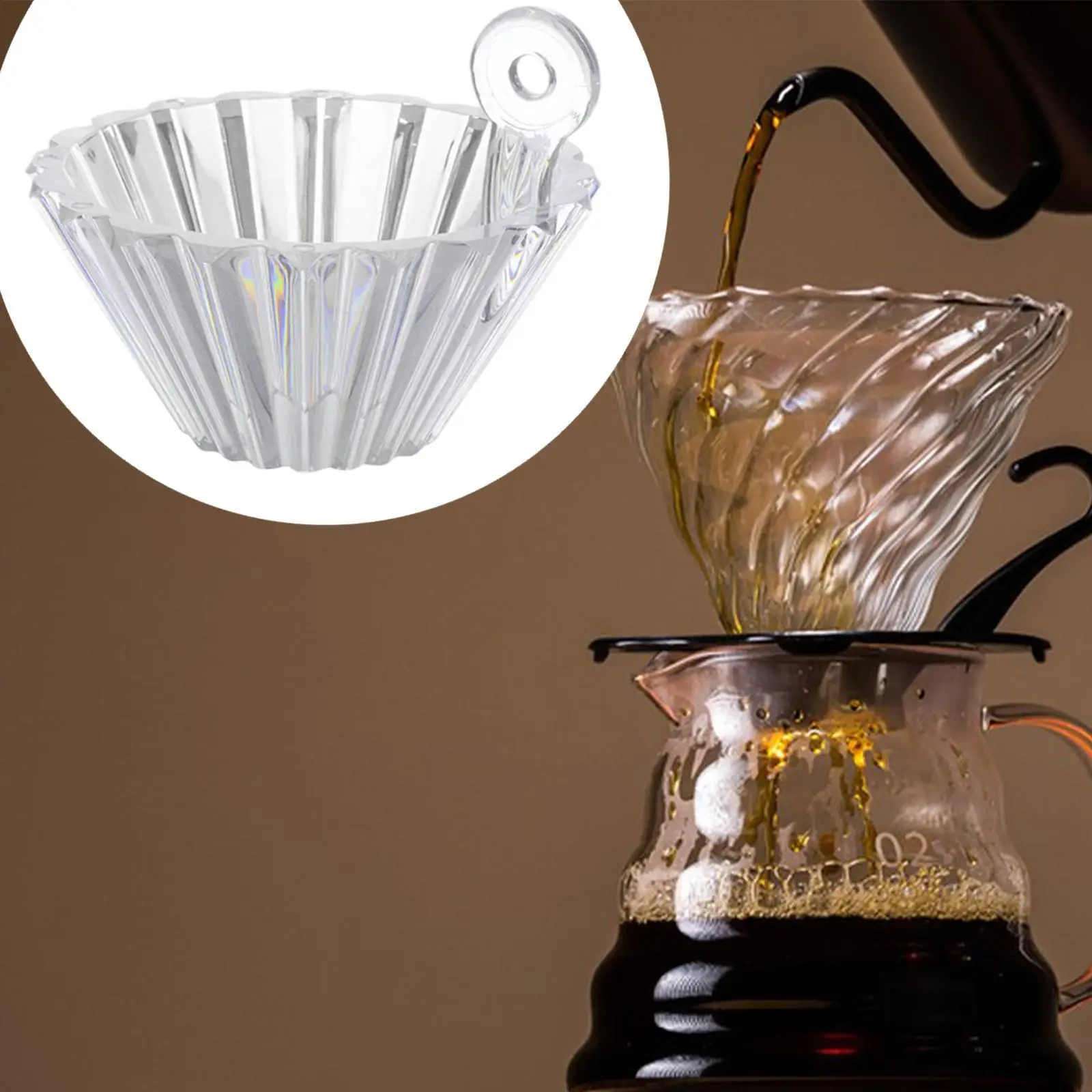 Coffee Filter Press Cone Reusable Portable Easy to Use Easy Clean Professional Manual Drip Cone Shape Coffee Cone Paper Press