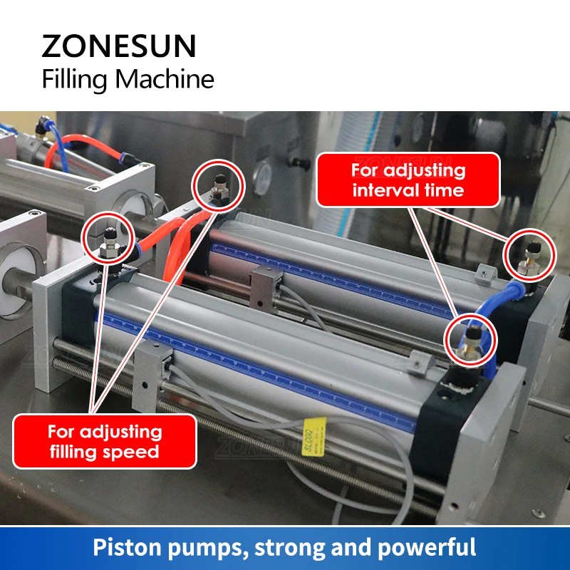 ZONESUN Automatic Filling Machine Mixing Tank Emulsifying Blender Piston Pump Cosmetic Detergent Shampoo Juice Bottle ZS-DTPT2