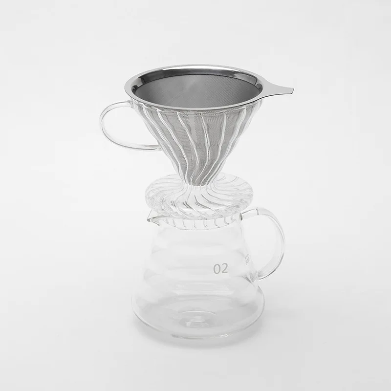 

Reusable Coffee Filter Holder Double Layer Stainless Steel Coffee Tea Strainer Coffee Accessories Coffee Making Tool