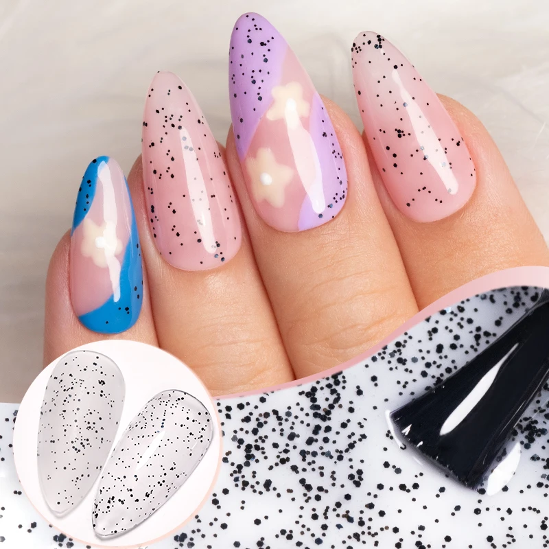 PUENTE-esmalte de uñas de Gel de cáscara de huevo con purpurina, 7,5 ML, Gel de uñas UV para manicura, barniz semipermanente con Base de Gel de