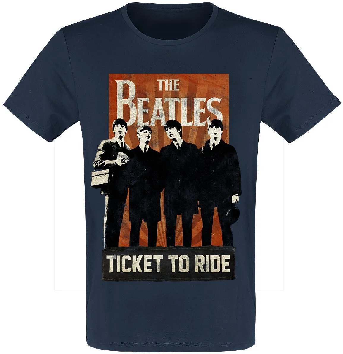 The Beatles Classic Logo Unisex-Baumwoll-T-Shirt mit Drop-T-Schriftzug-Aufdruck, Retro-Rock-Freizeit-T-Shirt – Detail 6