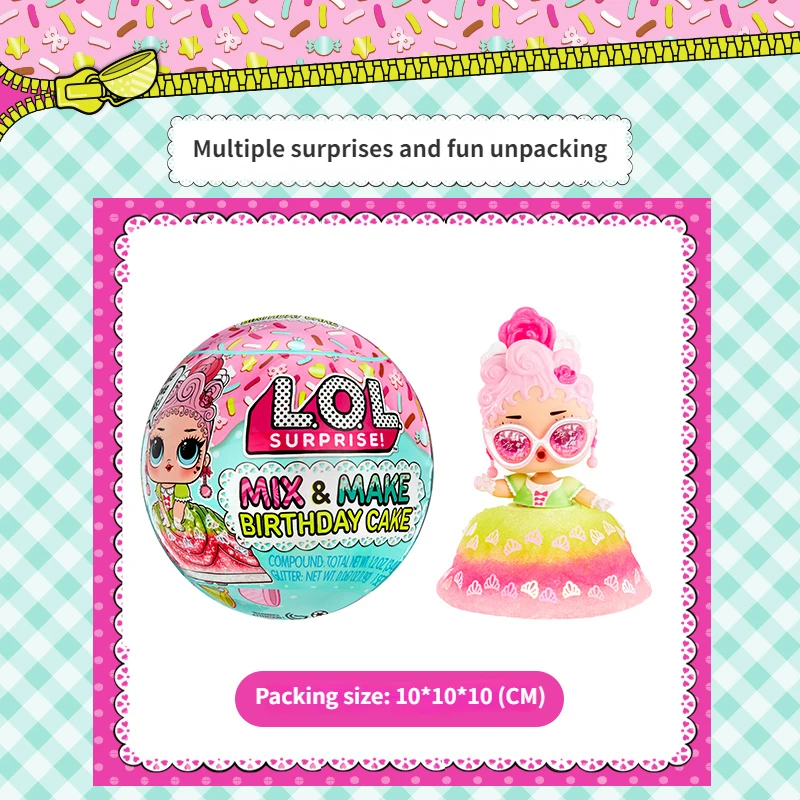 En stock, L.O.L. ¡Sorpresa! Muñeca sorpresa bola de demolición muñeca de pastel de cumpleaños caja ciega vestido de niña Casa de juegos para niños