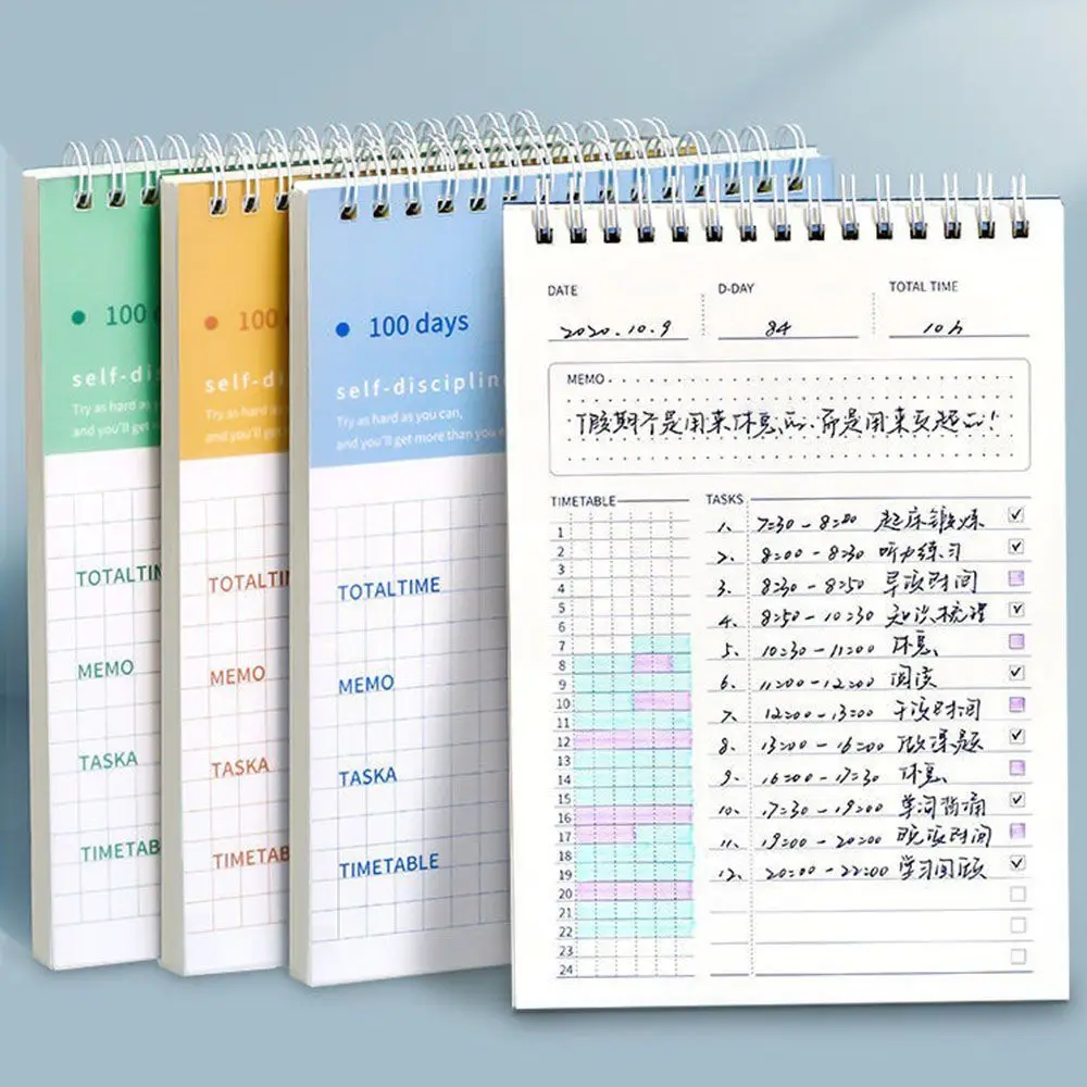 

100 Days Daily Weekly Study Planner Notebook Journal Agenda Task Memo Diary Organizer Schedule School Stationary Office Supplies