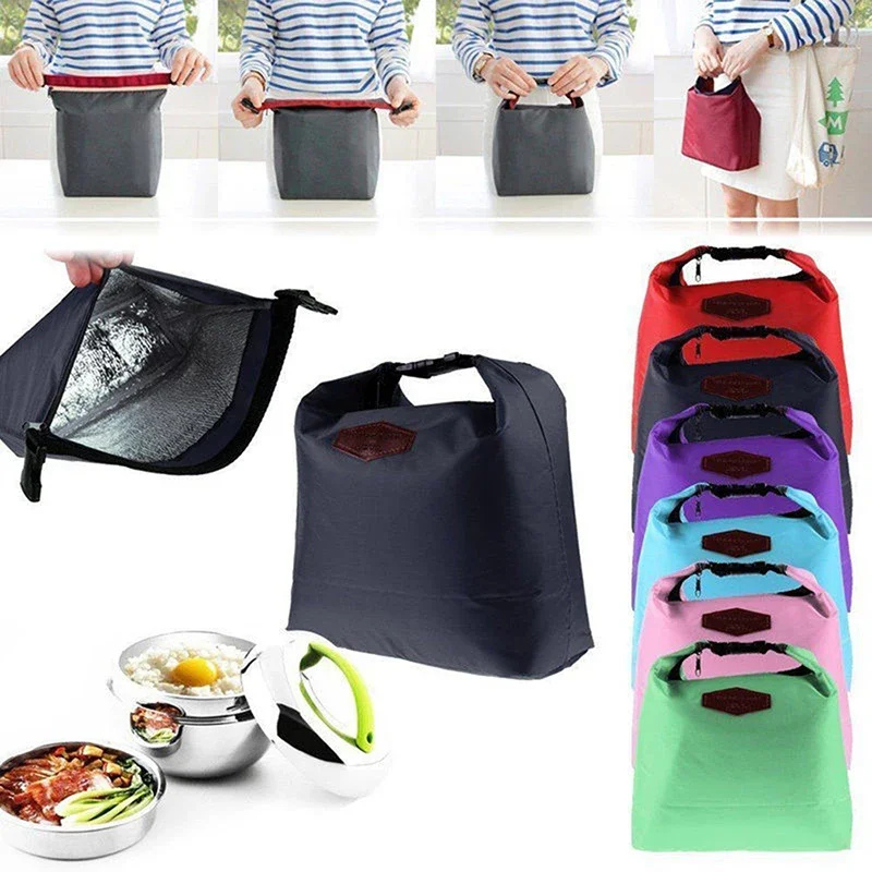 Fashion Thermal Insulated Lunch Bag Portable Oxford Cloth Cooler Lunchbox Storage Bag Carry Picinic Food Tote Insulation Package