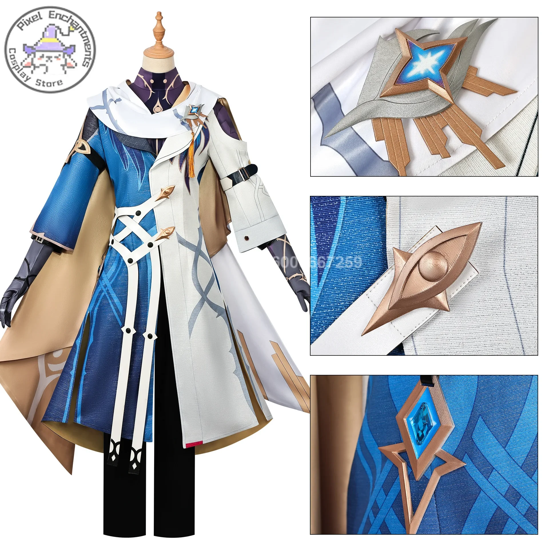 New Skins Sunday Honkai:Star Rail Game Cosplay Costume Men Sunday Role play Wig Props Accessories Headdress Christmas Outfits