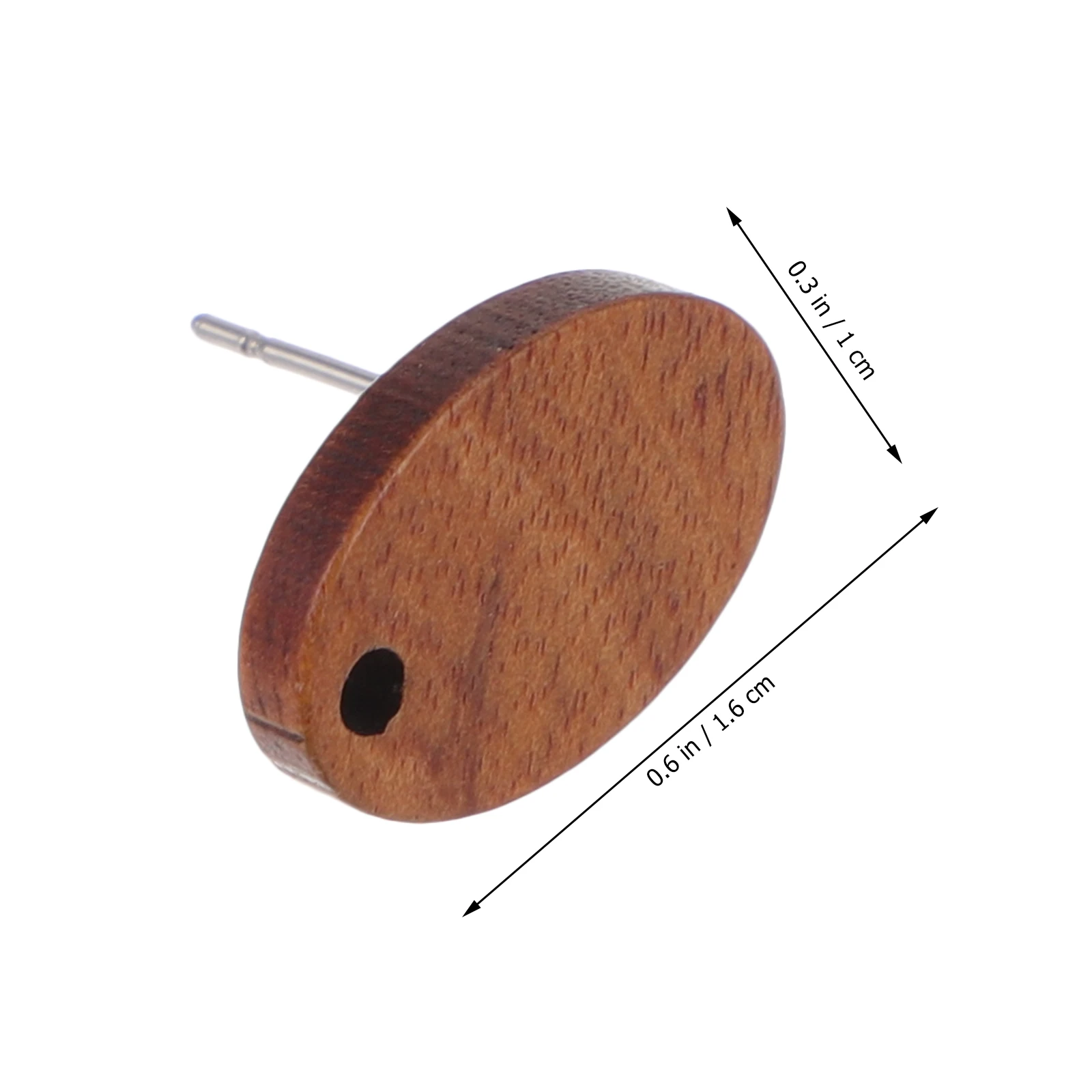 

30pcs Material Wooden Post Diy Supplies Wood Studs Accessories Creative Making Materials Flat Post Earring Jewelry Making